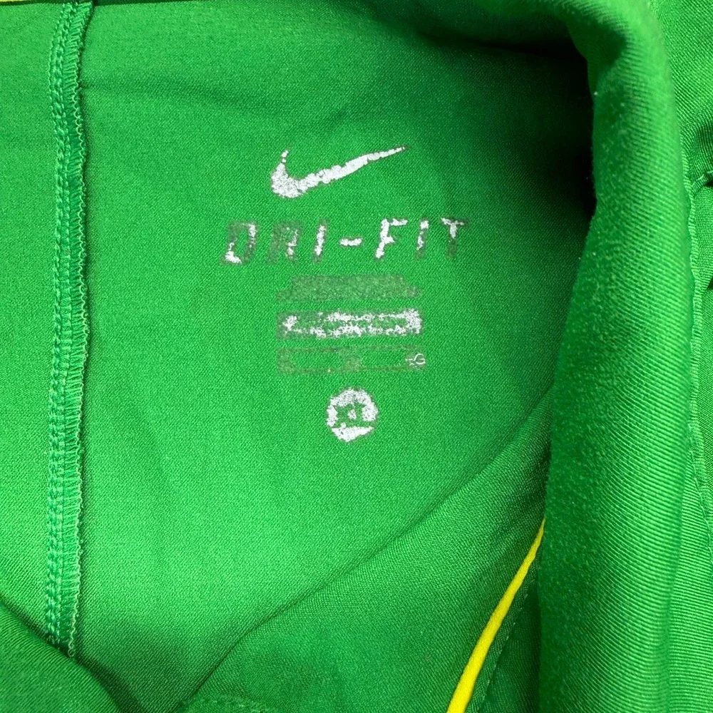 Oregon Ducks Shirt Men's Large Nike Polo Green Dri-Fit‎ NCAA Athletic Football